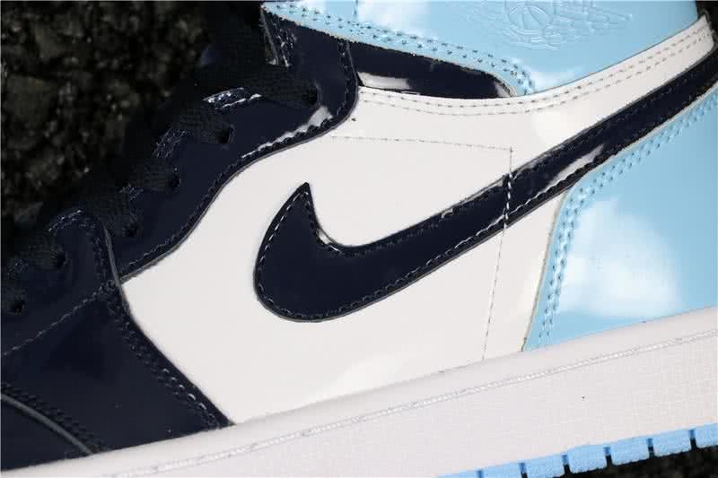 Air Jordan 1 Shoes White Blue And Black Women/Men 7