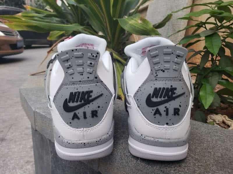 Air Jordan 4 Shoes Grey Black And White Men 5