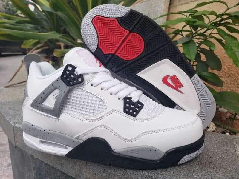 Air Jordan 4 Shoes Grey Black And White Men 1