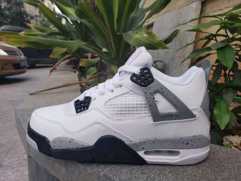 Air Jordan 4 Shoes Grey Black And White Men 6