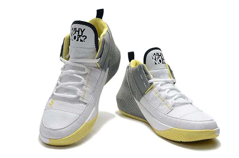 Air Jordan 1 Shoes Grey White And Yellow Men 5