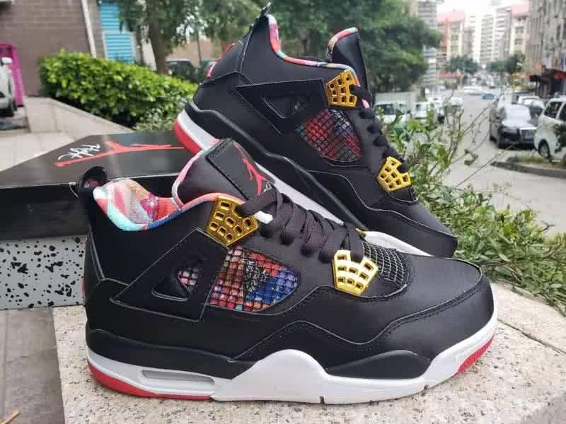 Air Jordan 4 Shoes Red Black And White Men 6