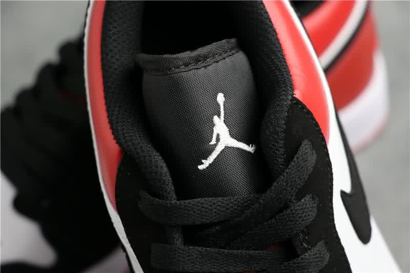 Air Jordan 1 Low Black Toe Black White And Red Women/Men 7