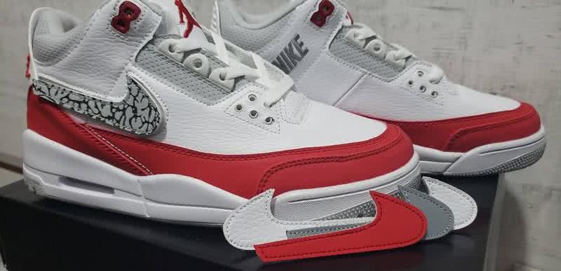Air Jordan 3 White And Red Men 4