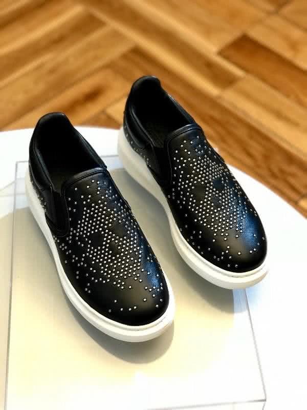 Alexander McQueen Sneakers Leather Little Stars Black Men 1