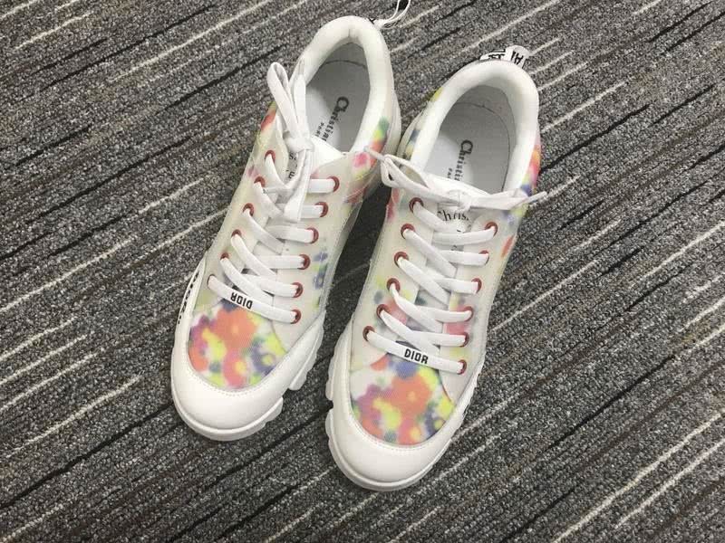 Christian Dior Sneakers 3021  White Cotton and Wave Sole Blooming Patterns Men 4