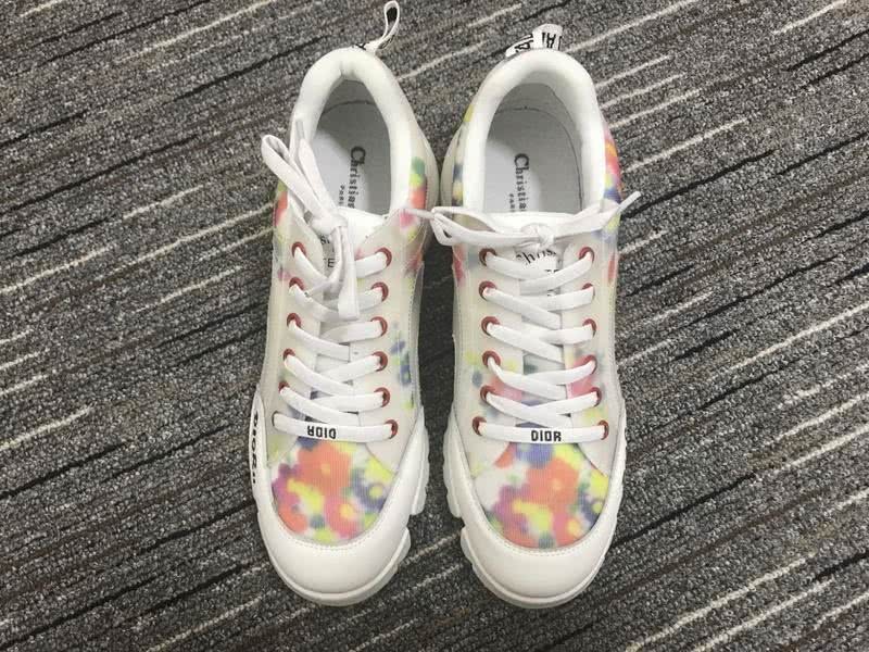 Christian Dior Sneakers 3021  White Cotton and Wave Sole Blooming Patterns Men 5
