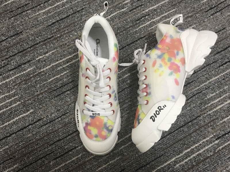 Christian Dior Sneakers 3021  White Cotton and Wave Sole Blooming Patterns Men 1