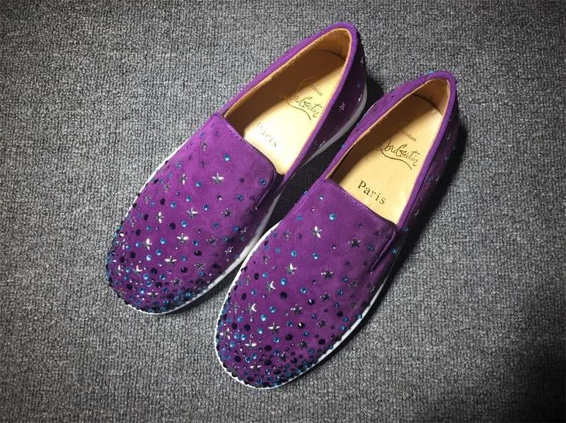 Christian Louboutin Flat Purple Shoes Men Women 1