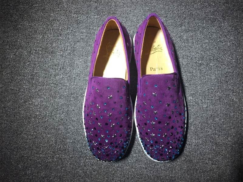 Christian Louboutin Flat Purple Shoes Men Women 3