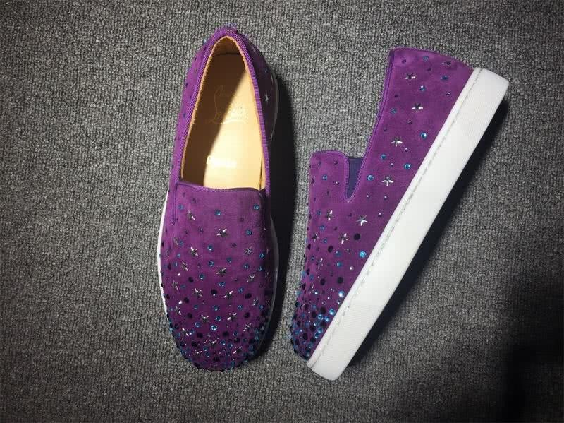 Christian Louboutin Flat Purple Shoes Men Women 4