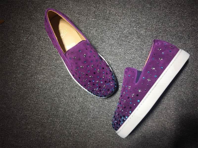 Christian Louboutin Flat Purple Shoes Men Women 5
