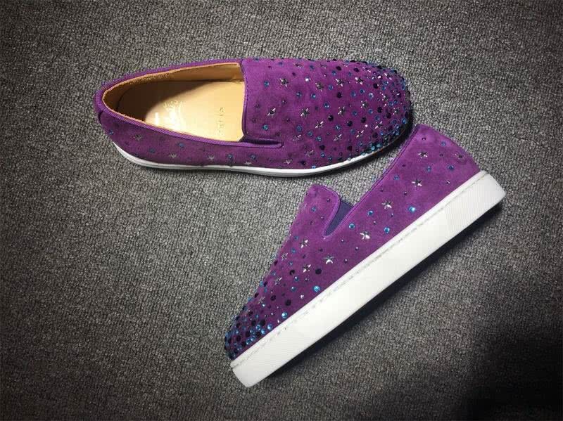 Christian Louboutin Flat Purple Shoes Men Women 6