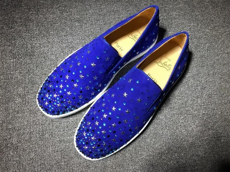 Christian Louboutin Flat Blue Shoes Men Women 1