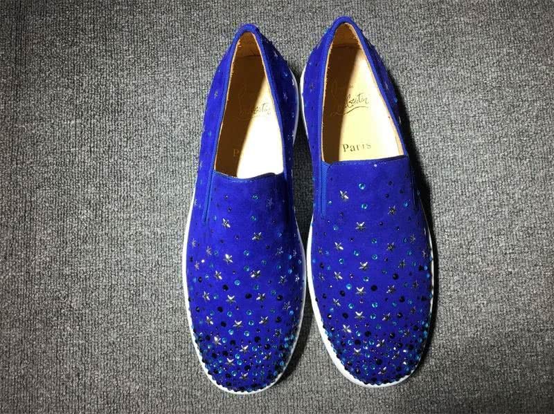 Christian Louboutin Flat Blue Shoes Men Women 4
