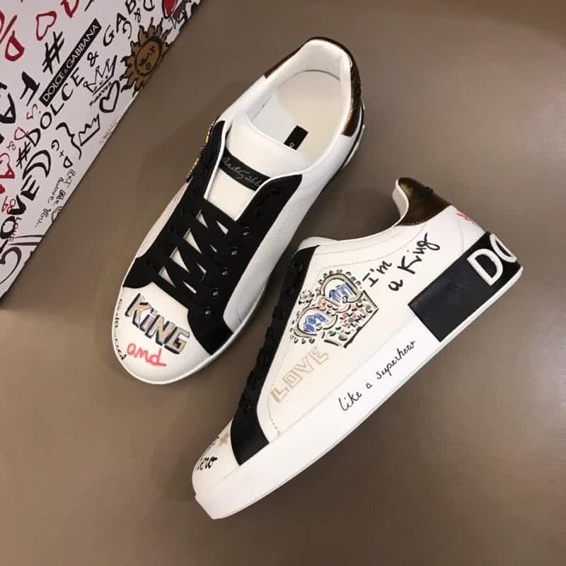 Dolce & Gabbana Sneakers Crown Graffiti White Black Men 1