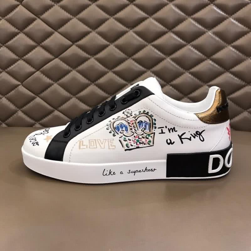 Dolce & Gabbana Sneakers Crown Graffiti White Black Men 6