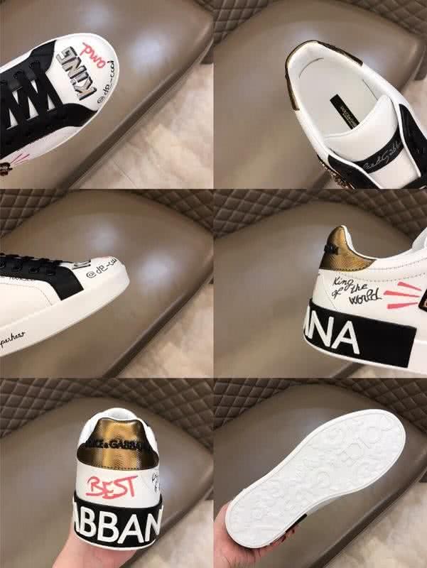 Dolce & Gabbana Sneakers Crown Graffiti White Black Men 9