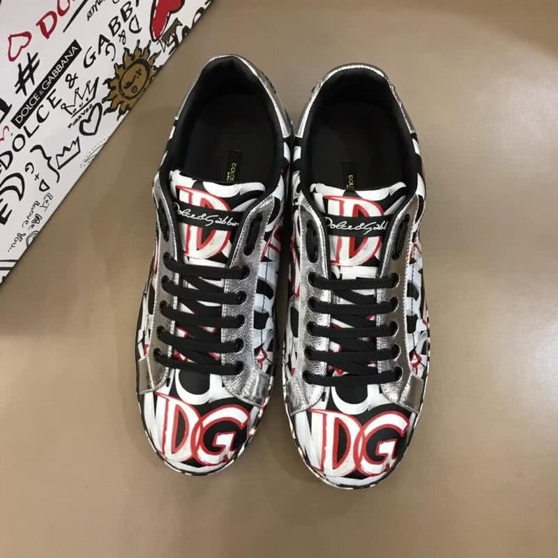 Dolce & Gabbana Sneakers Graffiti Letters Black White Men 2