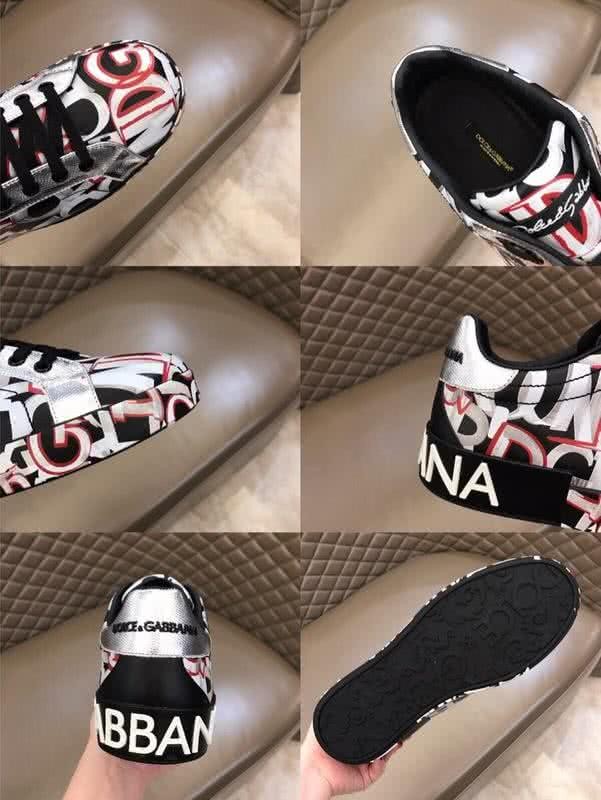 Dolce & Gabbana Sneakers Graffiti Letters Black White Men 9