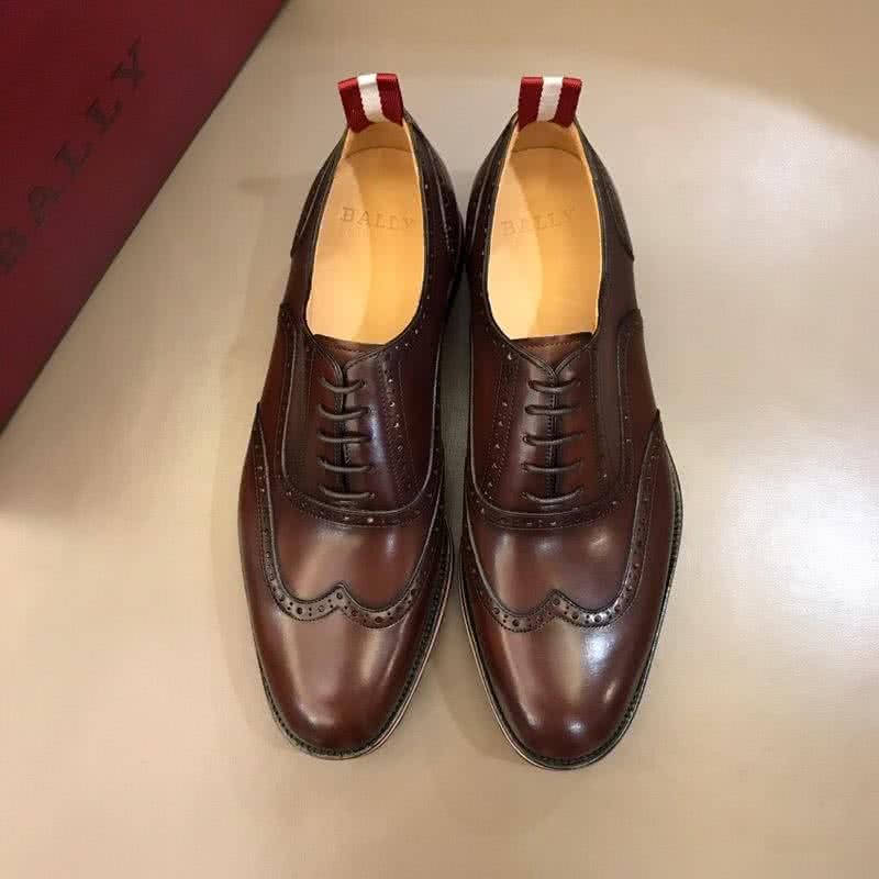 Bally Fashion Leather Shoes Cowhide Wine Red Men 2