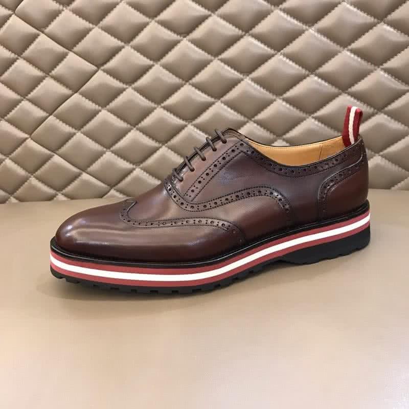 Bally Fashion Leather Shoes Cowhide Wine Red Men 5
