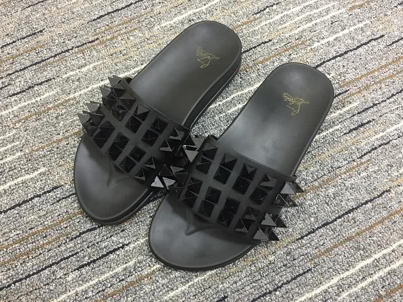 christian louboutin sandal slippers Black Men  1