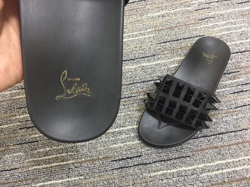 christian louboutin sandal slippers Black Men  5
