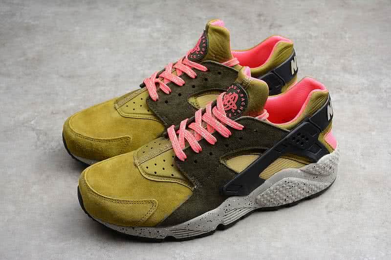 Nike Air Huarache Men Green Yellow Shoes 1