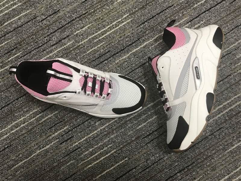 Christian Dior Sneakers 3030 White Cotton Grid Pink Tongue and Upper  Men 7