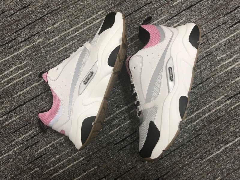 Christian Dior Sneakers 3030 White Cotton Grid Pink Tongue and Upper  Men 8
