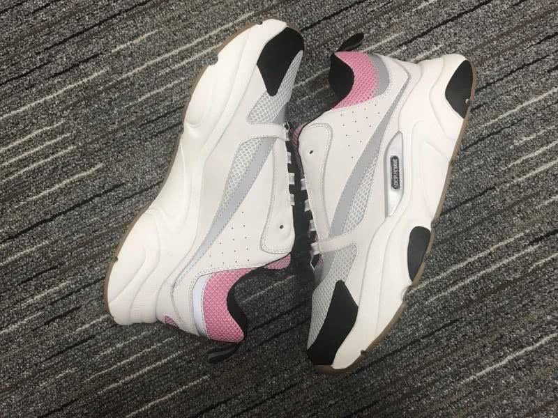 Christian Dior Sneakers 3030 White Cotton Grid Pink Tongue and Upper  Men 9