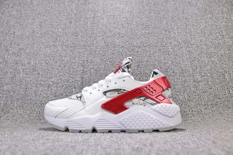 Nike Air Huarache Men Women White Red Shoes 3
