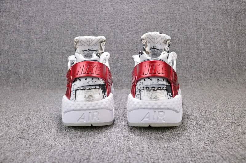 Nike Air Huarache Men Women White Red Shoes 7