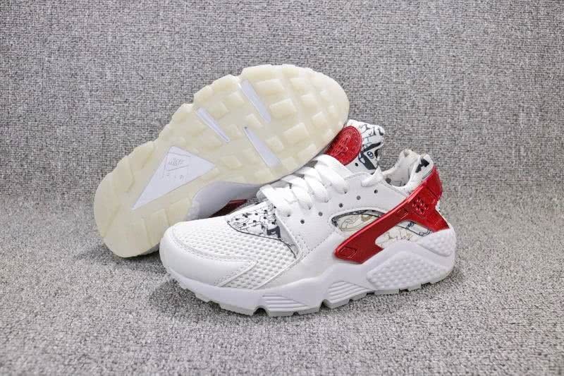 Nike Air Huarache Men Women White Red Shoes 1