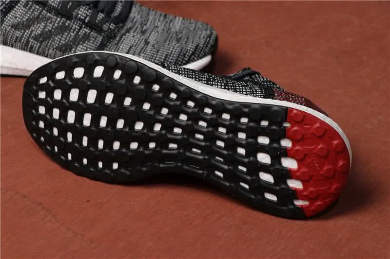 Adidas Pure Boost Men Black Grey Shoes 6