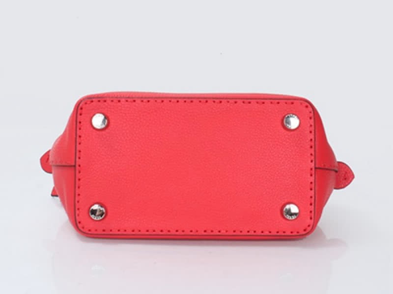 Fendi Original Leather Mini Selleria Adele Satchel Red 5