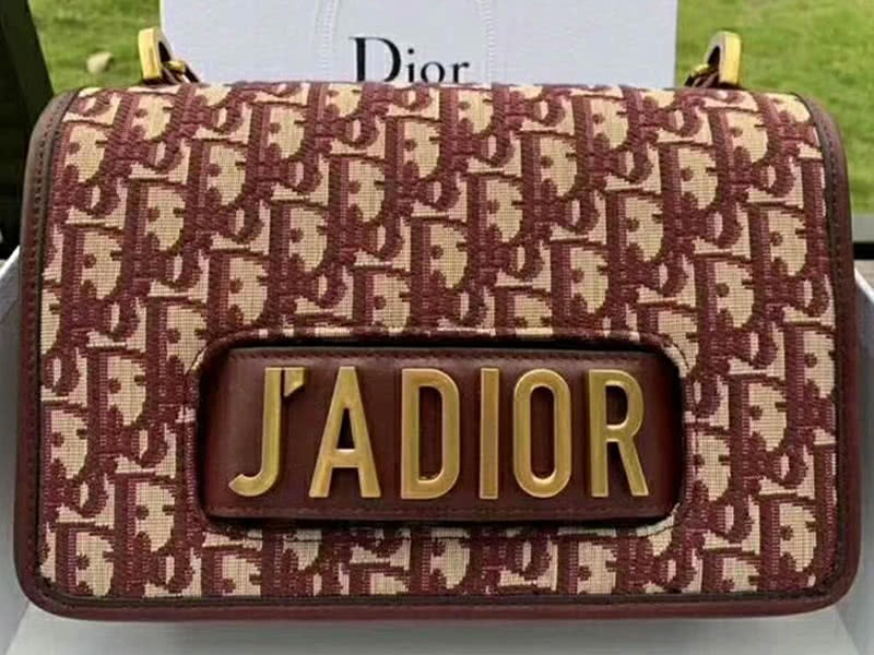 Dior J'Adior Flap Canvas Gold Hardware Burgundy d10050301 1