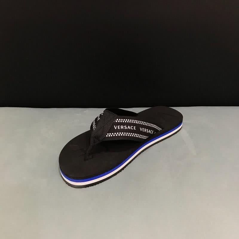 Versace Top Quality Slippers Black And Blue Men  9