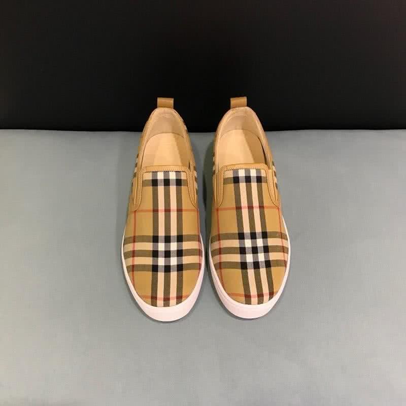 Burberry Fashion Comfortable Shoes Cowhide Yellow And White Men 3