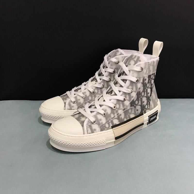 Dior Sneakers High Top White And Black Men And Women 1
