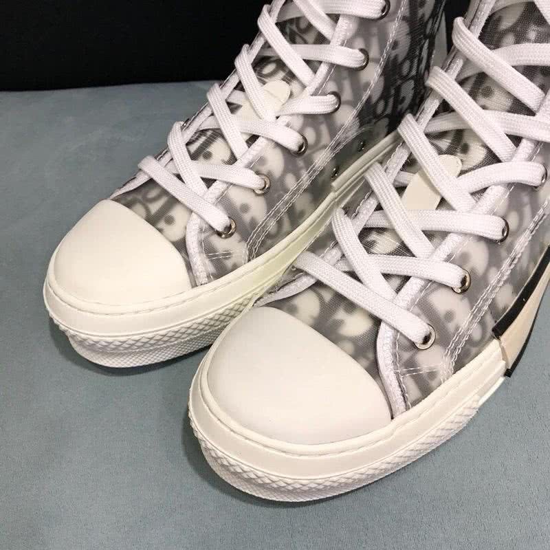 Dior Sneakers High Top White And Black Men And Women 5