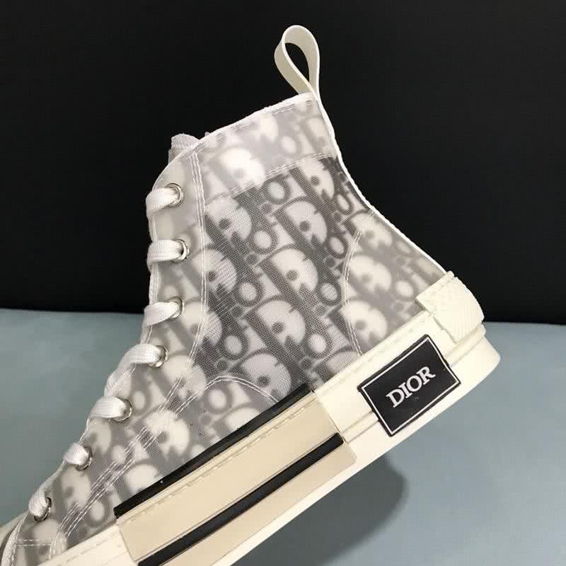 Dior Sneakers High Top White And Black Men And Women 6