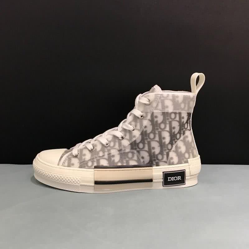Dior Sneakers High Top White And Black Men And Women 9