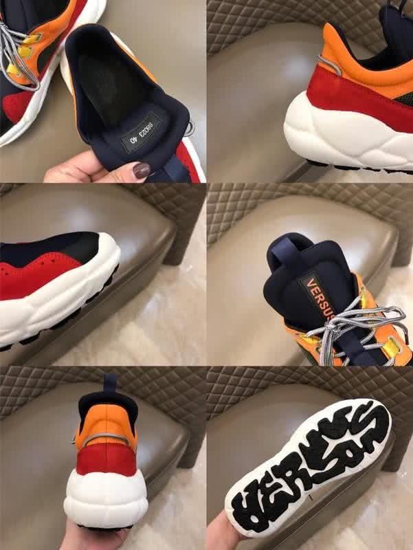 Versace First Layer Cowhide Sneakers Black Yellow And Red Men 9