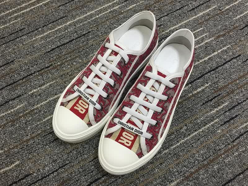 Christian Dior Sneakers 3032 Burgundy Cotton with Patterns White lace and  heel bumper Men 1