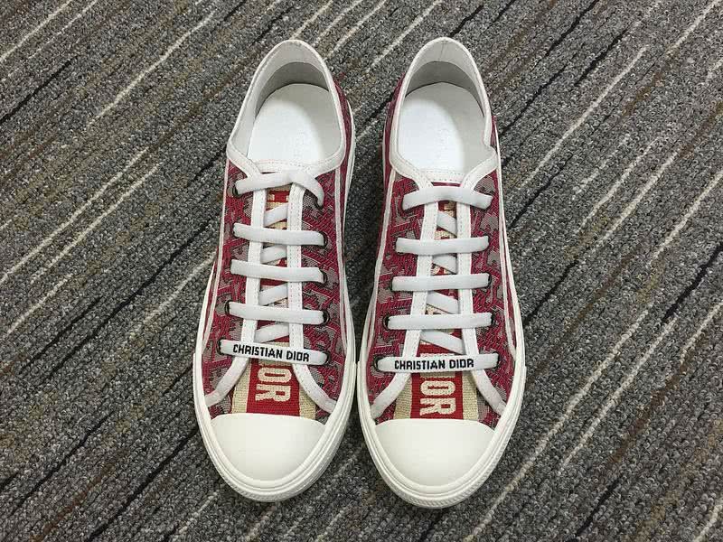 Christian Dior Sneakers 3032 Burgundy Cotton with Patterns White lace and  heel bumper Men 2