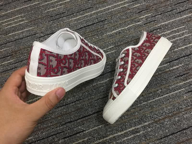 Christian Dior Sneakers 3032 Burgundy Cotton with Patterns White lace and  heel bumper Men 5