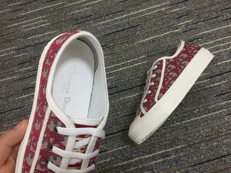 Christian Dior Sneakers 3032 Burgundy Cotton with Patterns White lace and  heel bumper Men 8