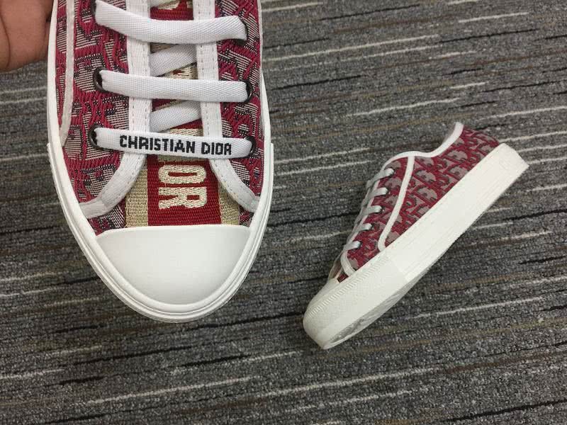 Christian Dior Sneakers 3032 Burgundy Cotton with Patterns White lace and  heel bumper Men 9